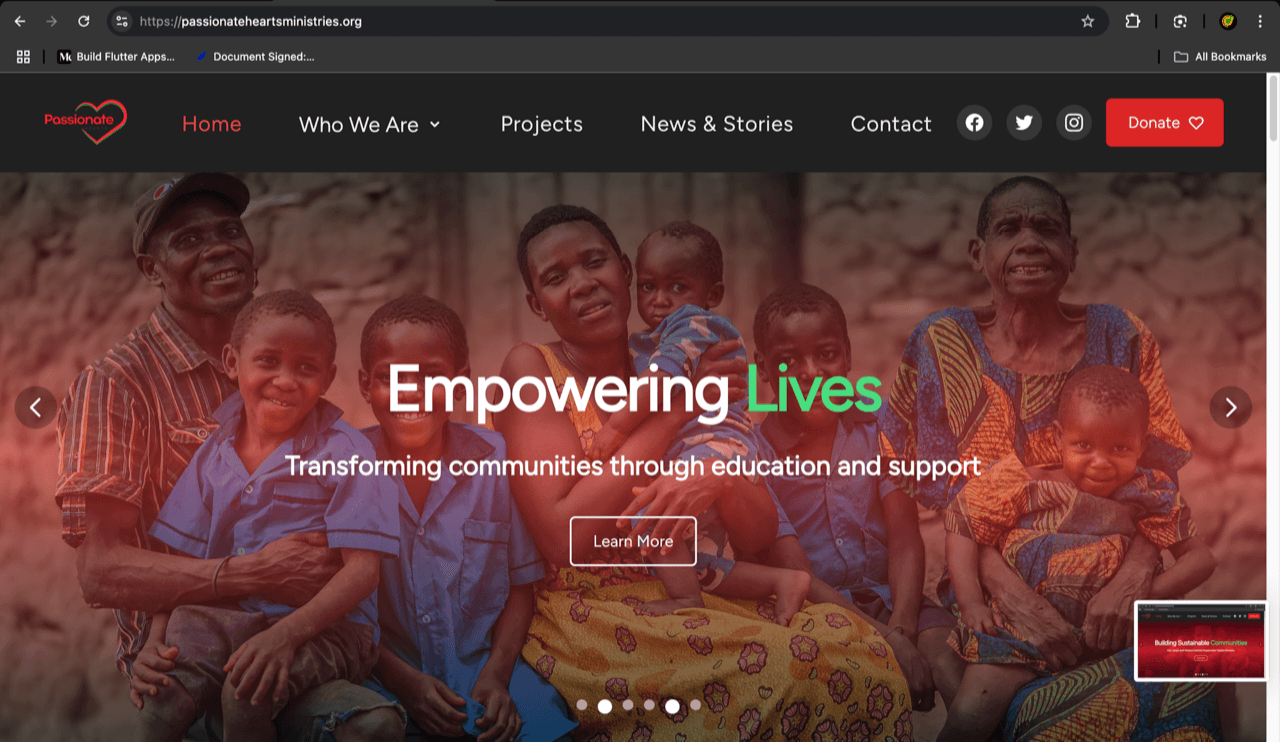 Passionate Hearts Ministries screenshot