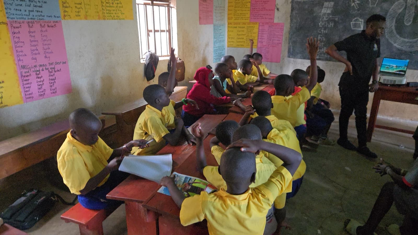 P4–P7 pupils inside a CLICK classroom session