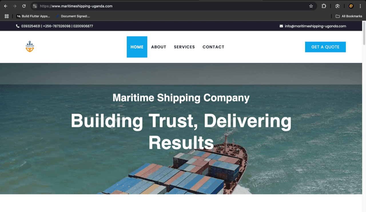 Maritime Shipping Company Ltd screenshot